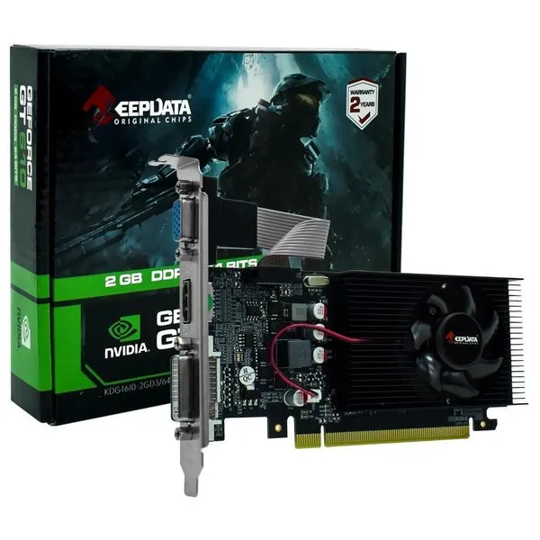 Placa de Vídeo Geforce GT610 2GB DDR3 Low Profile KDGT610-2GD3-64B para Pc Compacto Keepdata Placa de Vídeo Geforce GT610 2GB DDR3 Low Profile KDGT610-2GD3-64B Keepdata