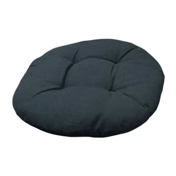 Almofada Futton Redonda para Sofá e Cadeira com Enchimento de Algodão Conforto Home Office Preta Almofada Futton Redonda para Cadeira de Algodão Conforto Preta