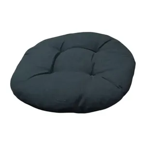 Almofada Futton Redonda para Sofá e Cadeira com Enchimento de Algodão Conforto Home Office Preta Almofada Futton Redonda para Cadeira de Algodão Conforto Preta