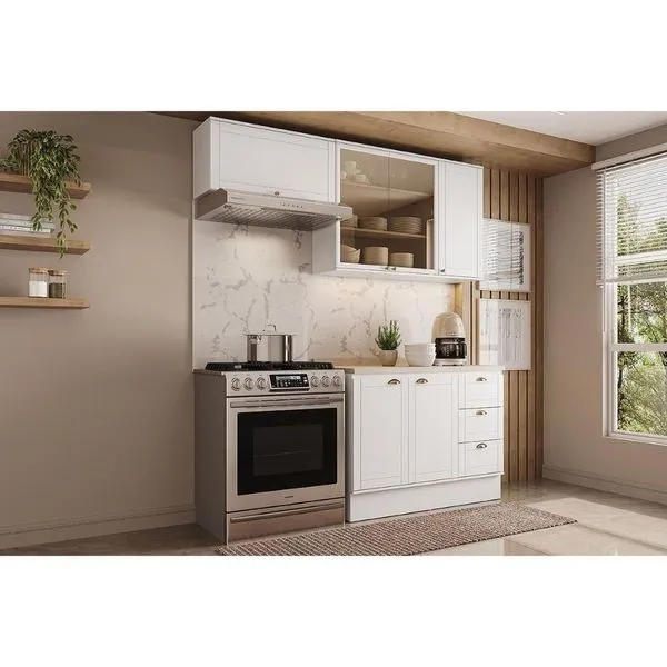 Cozinha Modulada Carraro 3 Peças Bella C3P23 Branco