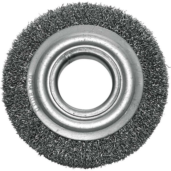 Escova circular aço ondulada 100x13 mm Furo 13 mm - Abrasfer