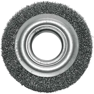 Escova circular aço ondulada 100x13 mm Furo 13 mm - Abrasfer