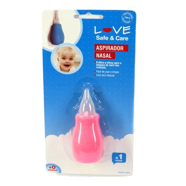 Aspirador Nasal Bebe Infantil Sugador Catarro Rosa Love