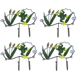 Gancho Ferro Enfeite Sapo Kit 4 Uni Porta Chaves Chapeu Bone Decoraçao Parede Pendura Casa Quarto Sala