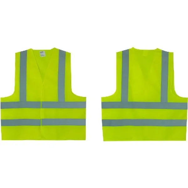 Colete de sinalização CG-06 verde limão com refletivo prata -CARBOGRAFITE