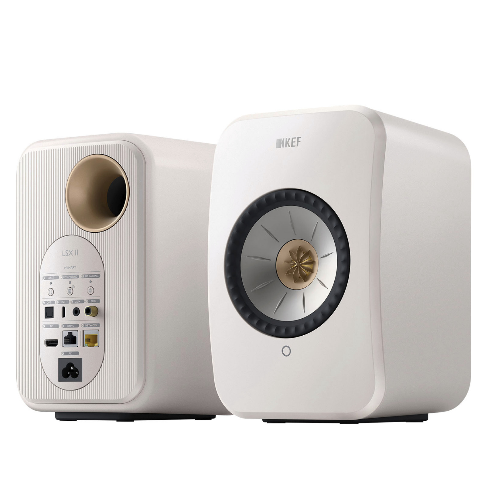 KEF LSX II Sistema de Alto-falantes Hi-Fi sem fio ( Mineral White )