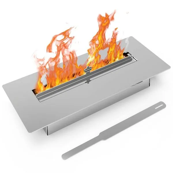 Lareira Ecológica de Embutir Q40 em Aço Inox a Álcool com Regulador de Chama 1L para Ambientes Até 25m² Saro Lareira Ecológica de Embutir Q40 em Aço Inox a Álcool 1L para Ambientes Até 25m² Saro