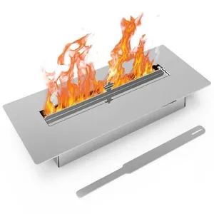 Lareira Ecológica de Embutir Q40 em Aço Inox a Álcool com Regulador de Chama 1L para Ambientes Até 25m² Saro Lareira Ecológica de Embutir Q40 em Aço Inox a Álcool 1L para Ambientes Até 25m² Saro
