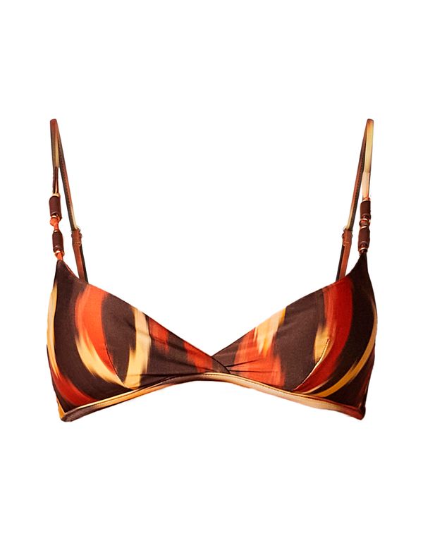 Top Triângulo Estampado Solar MARROM M