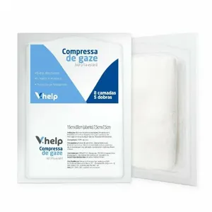 Compressa De Gaze V.Help Hidrófila Estéril 7,5cm x 7,5cm - 11 Fios