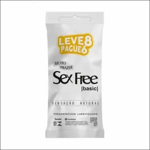 Preservativo Lubrificado Sex Free Basic 8 Unidades