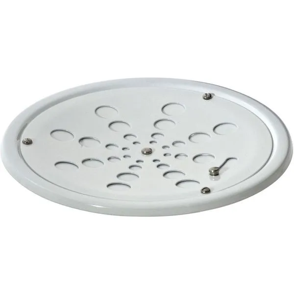 Ralo Grelha Redonda Branca 10cm Com Caixilho - ESTILMAX