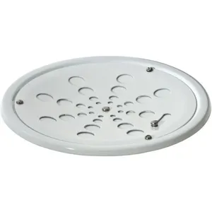 Ralo Grelha Redonda Branca 10cm Com Caixilho - ESTILMAX
