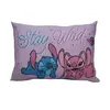 Fronha Avulsa KazzaVip Malha 100% Algodão Disney Estampa Localizada Stitch e Angel 48cmx68cm Branco