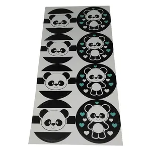 Adesivo Redondo Grande Panda - 16 Unidades