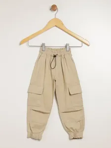 Calça Sarja Jogger Cargo Infantil Para Menino - AREIA 8
