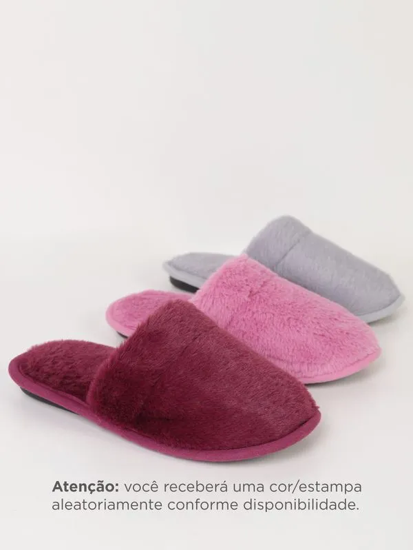 Pantufa Pelos Sintéticos Feminina SORTIDO 33/34