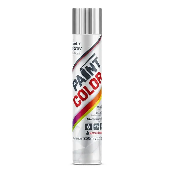 Tinta Spray 400 Ml Metálica Cromado - 5510142 - PAINTCOLOR