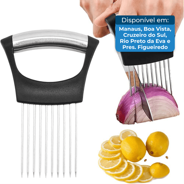 Suporte para Fatiar Cebola Inox Rumcnjen - Prata A-BI