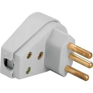Plugue Macho 2P+T NBR/20A Branco Corpo Triangular - Tramontina