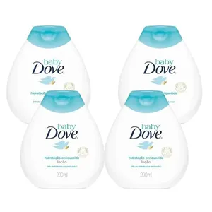 Kit 4 Cremes Hidratantes Corporais Baby Dove Hidratação Enriquecida 200ml