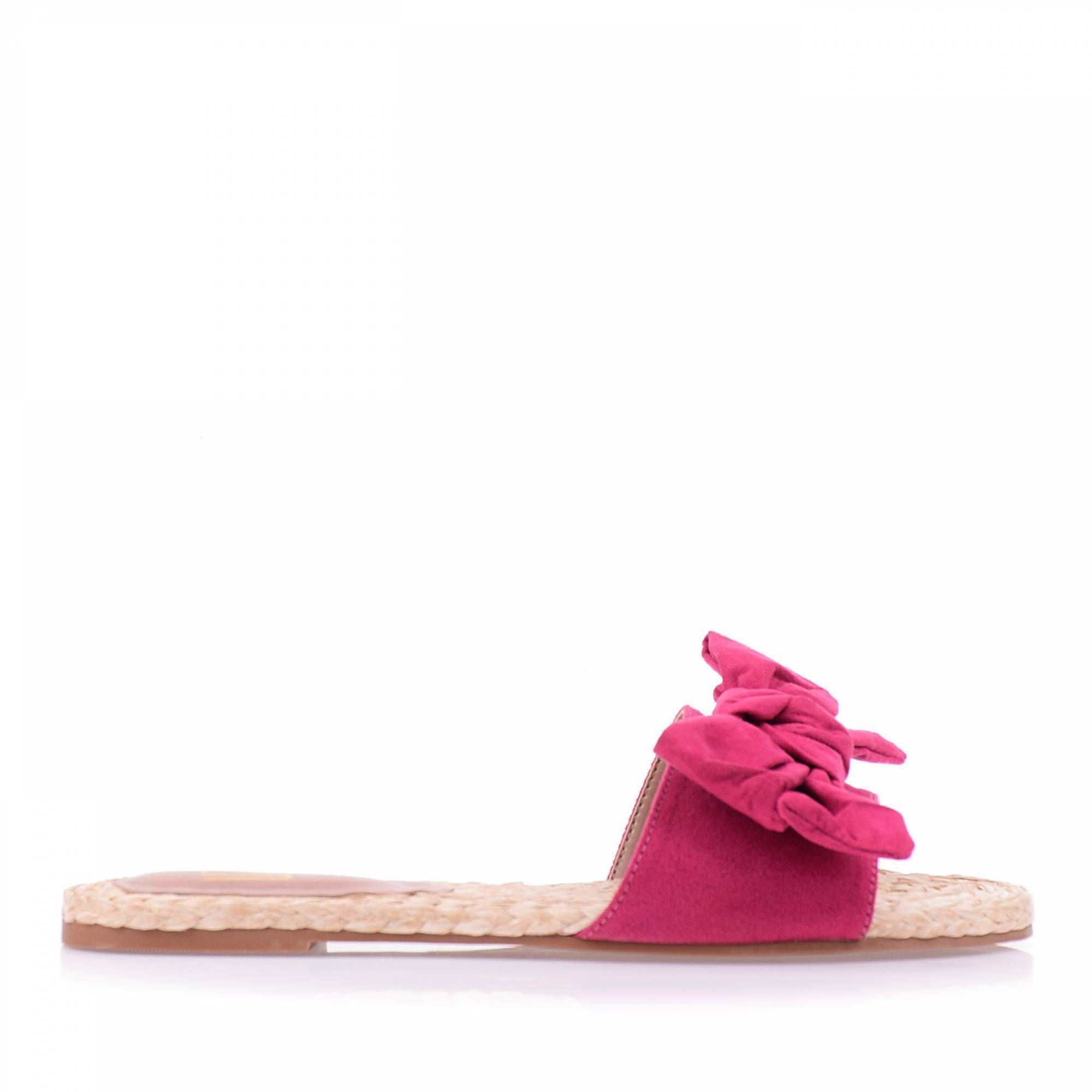 Rasteira Camurça Fucsia