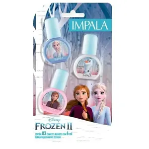 Kit Esmalte Infantil Impala Frozen II - 3 Unidades