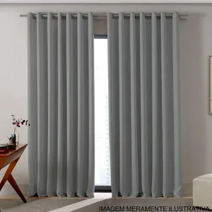 Cortina Blackout Bella&Co 260x170cm Tebas Cinza Escuro (MP)