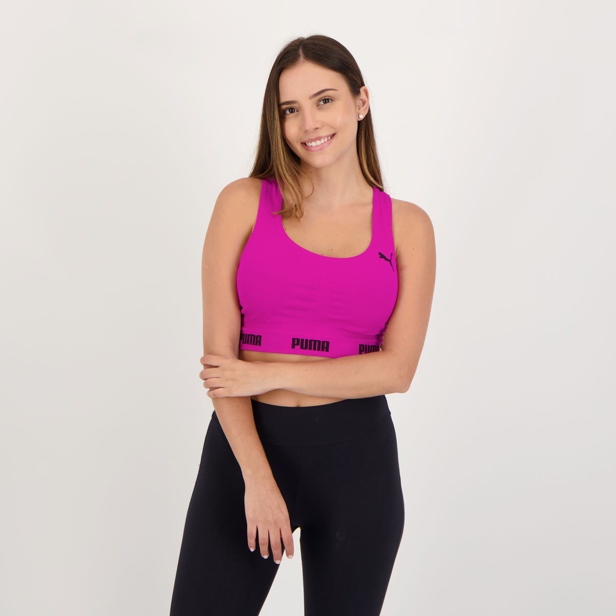Top Puma Sem Costura Feminino Orquidéa