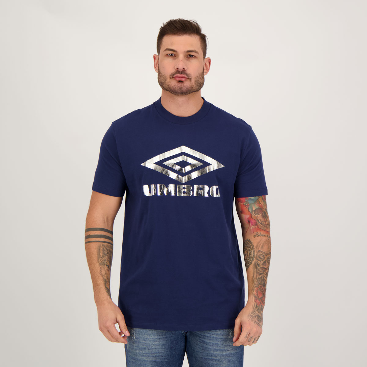 Camiseta Umbro Diamond Strip Marinho