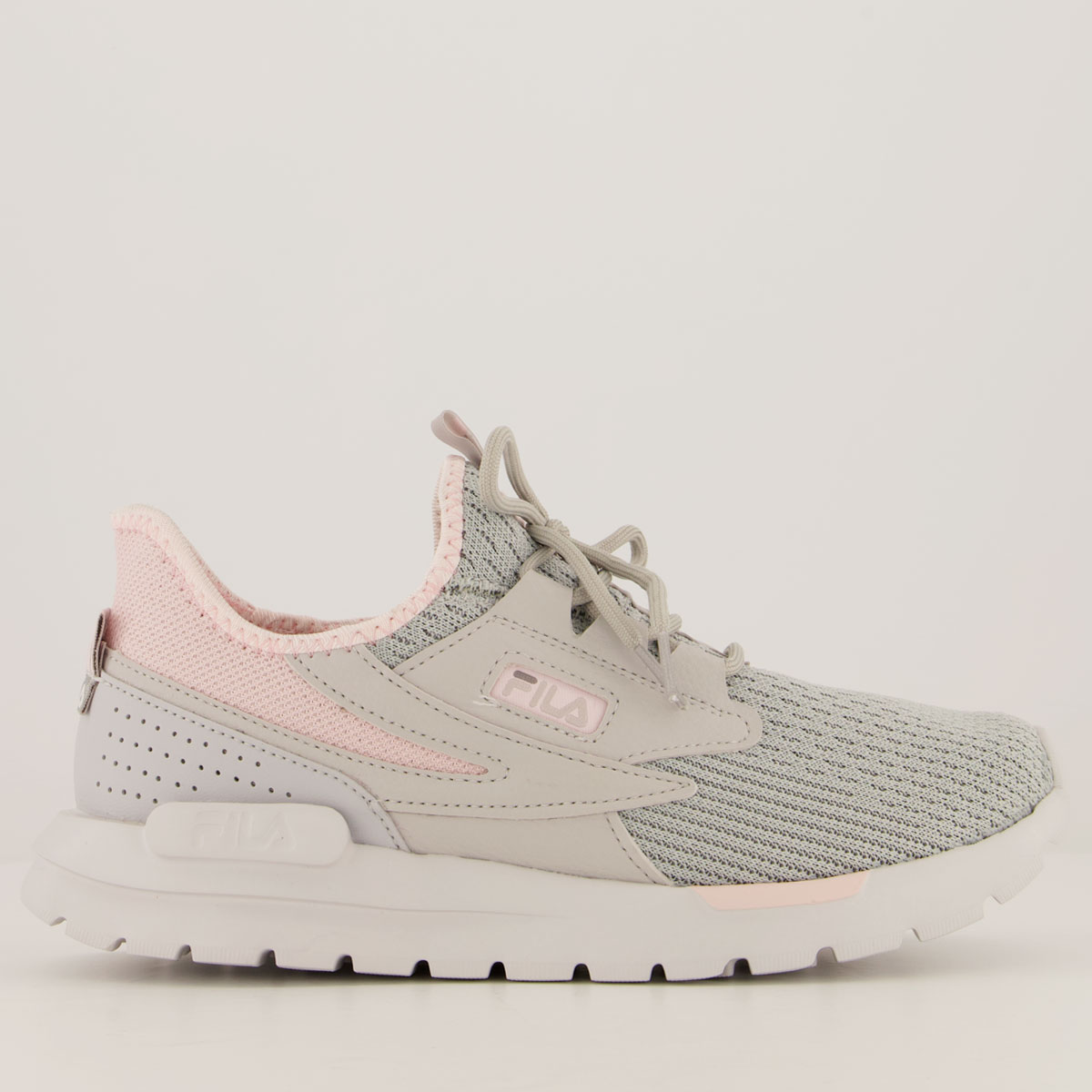 Tênis Fila TR-Knit Feminino Prata e Rosa
