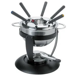 Aparelho de Fondue 2 em 1 Dynasty Table em Aço Inox e Cerâmica 16066 11 peças Inox