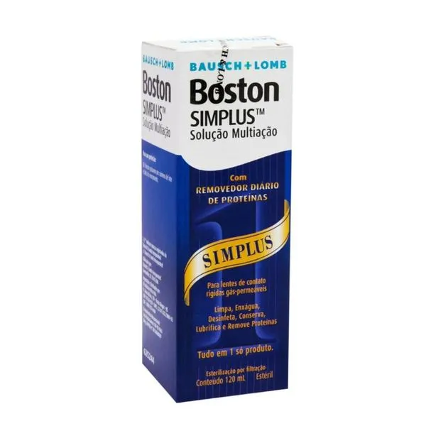 Boston Simplus Bausch e Lomb Solução para Limpeza de Lentes 120ml