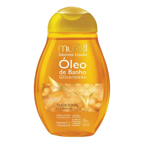 Sabonete Líquido Óleo de Banho Glicerinado Muriel Tradicional Gourmand 230ml