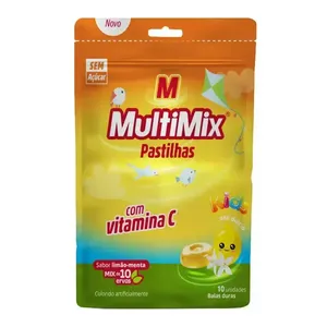 Pastilha Infantil Multimix Limão E Menta 10 Unidades