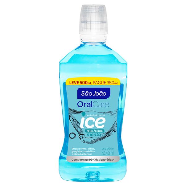 Enxaguante Bucal São João Menta Leve 500ml Pague 350ml ENX BUCAL SAO JOAO LV500 PG350ML MENTA