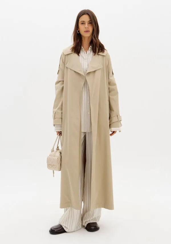 Trench Coat Alongado Bege G