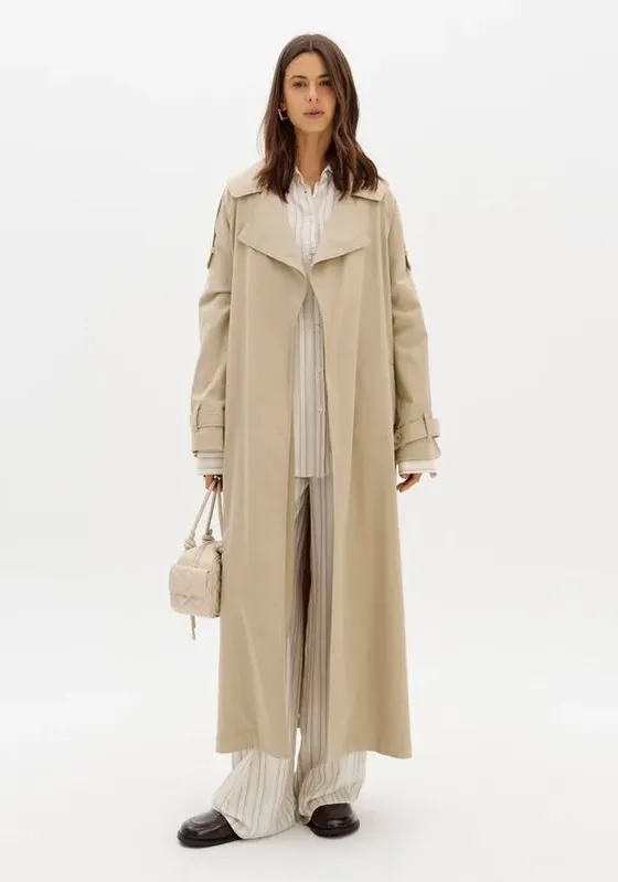 Trench Coat Alongado Bege G