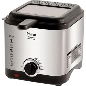 Fritadeira Elétrica 1,8L Philco Deep Fry Inox Prata e Preta 127V Fritadeira Elétrica 1.8L Philco Deep Fry Inox Prata e Preta 220V