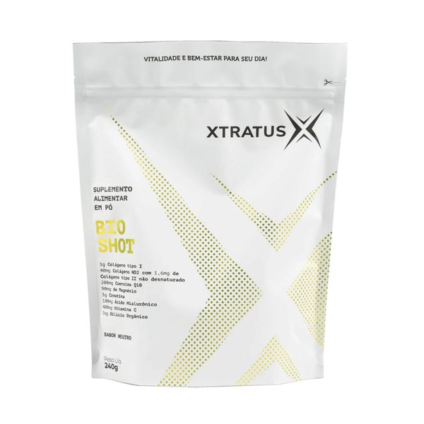Bio Shot 240g Colágeno Creatina e mais Sabor Neutro Xtratus