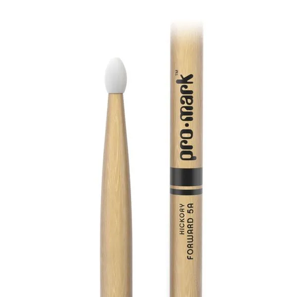 Baqueta TX5AN Forward 5A Hickory Americano Ponta Nylon Ovalada Amadeirado Promark Baqueta Promark TX5AN Hickory Americano 5A Nylon Amadeirado