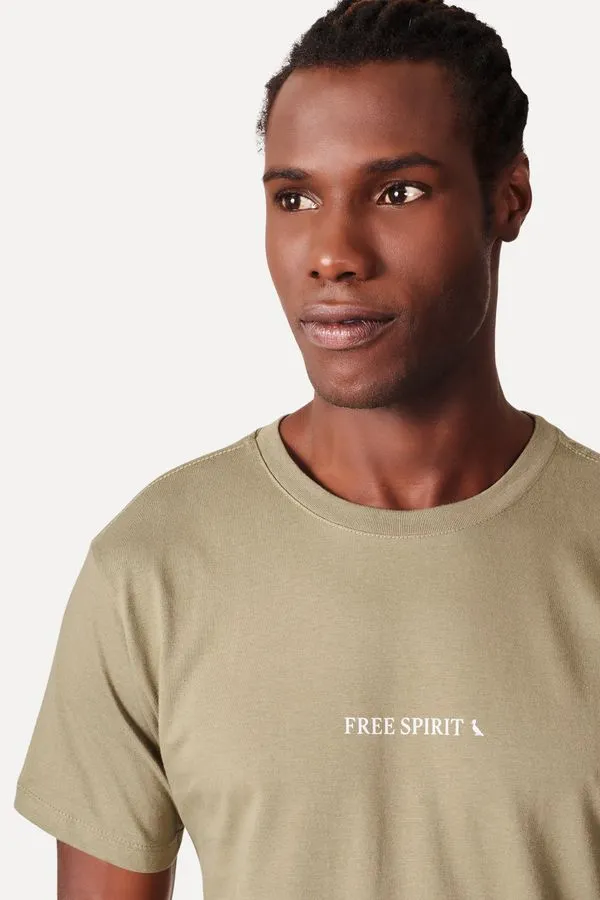 Camiseta Slim Est Free Spirit Militar - Ggg