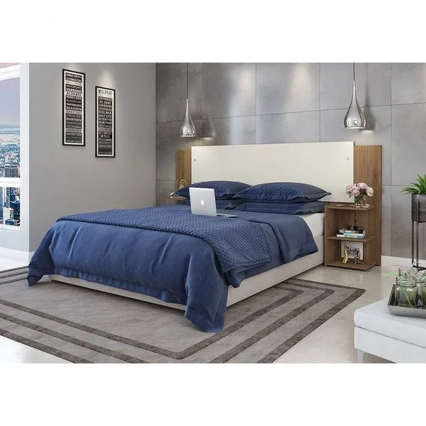 Cabeceira Eccos Flex Com Painel Reversivel Fabrimóveis
