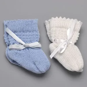 Sapato de Trico Tam. Único com 2 Unidades - 8057 Azul