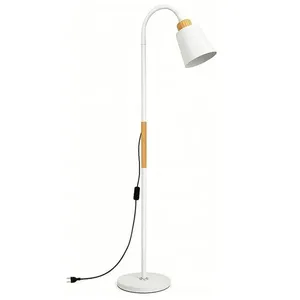 Luminária de Piso LPF001 Braço Articulado Flexível Bivolt Branco Economia Solar Luminária de Piso LPF001 Articulada Flexível Bivolt Branco Economia Solar