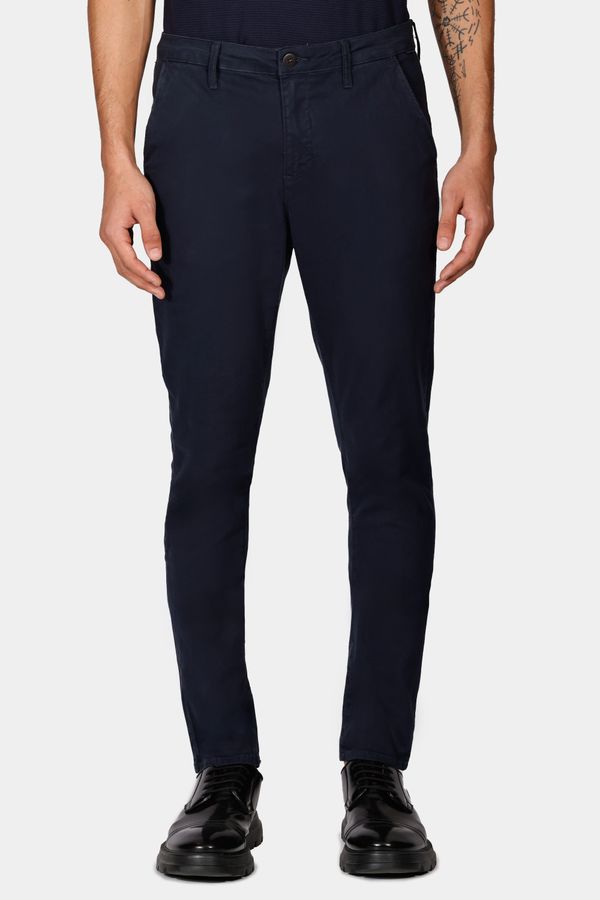 Calça Chino Skinny Sarjada Marinho - 46