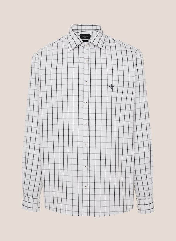 Camisa Comfort Fit Xadrez Melangê Dudalina Masculina 8