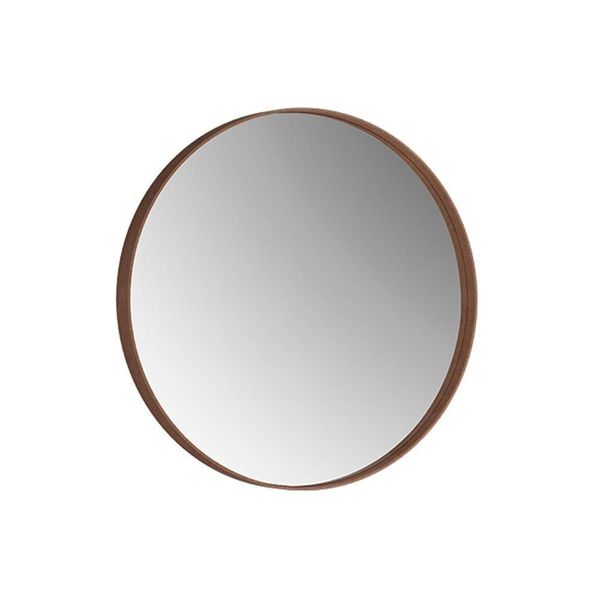Espelho Redondo Decorativo 60 Cm Genova Castanho