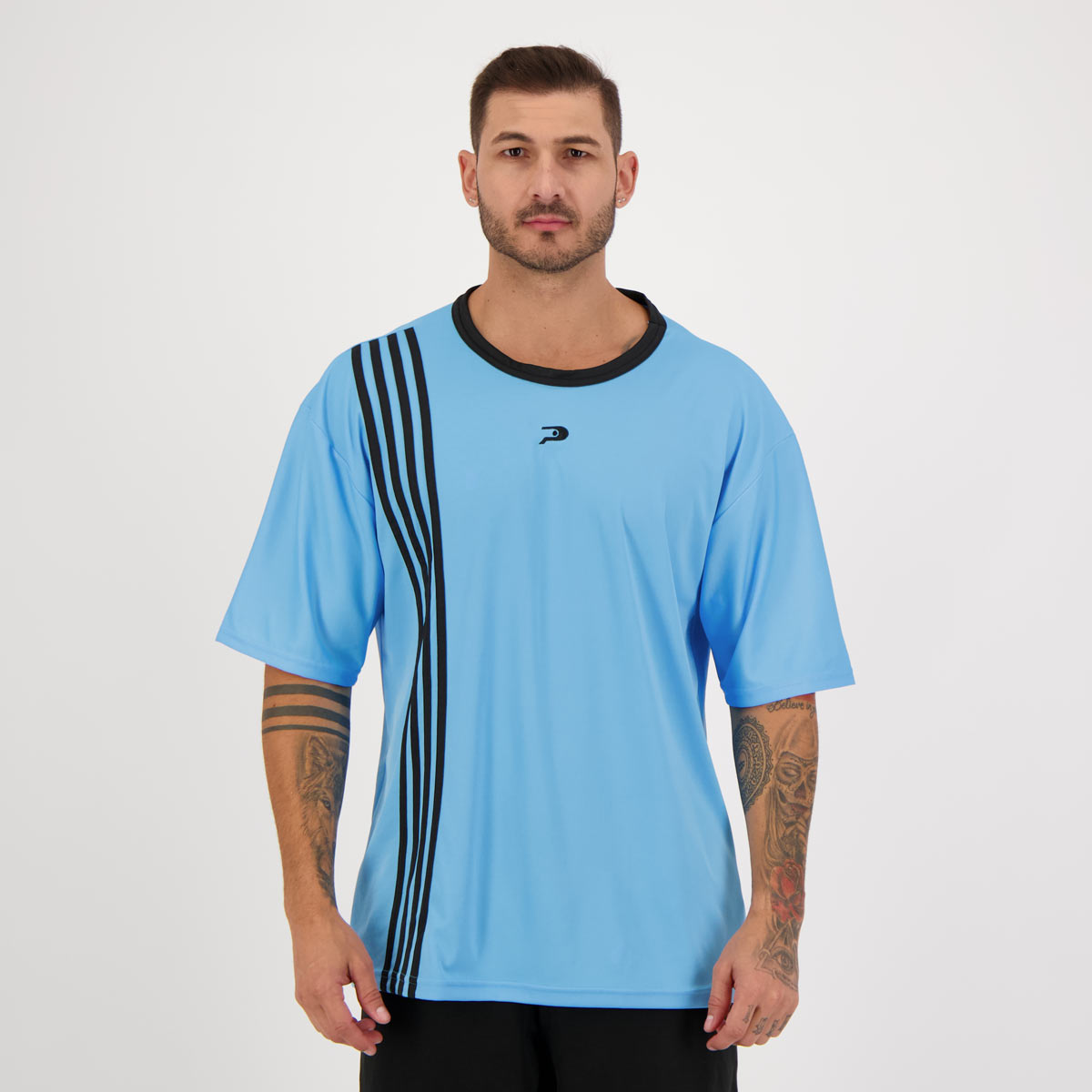 Camisa Placar Kanela Azul e Preta