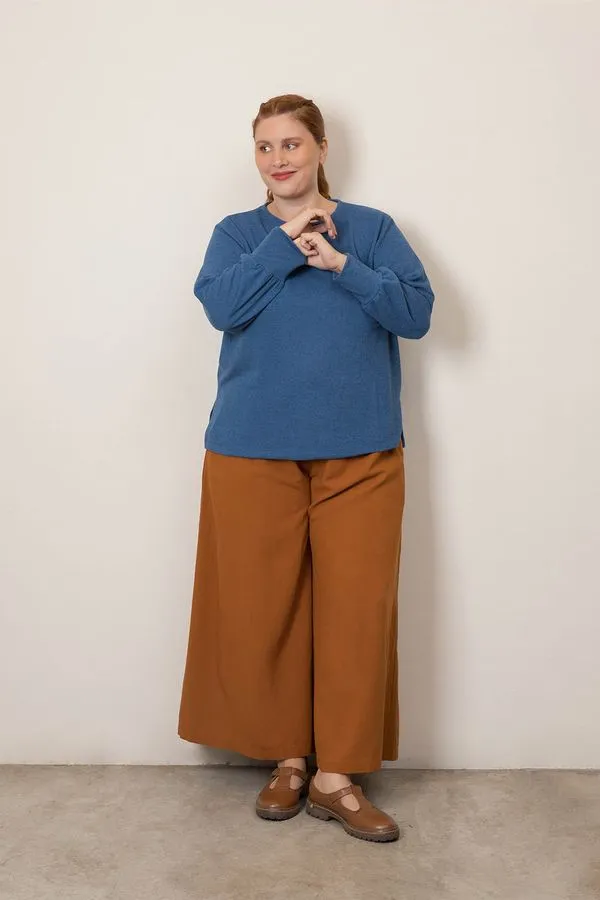 Blusa Lãzinha Anelisa Plus Size Azul-G